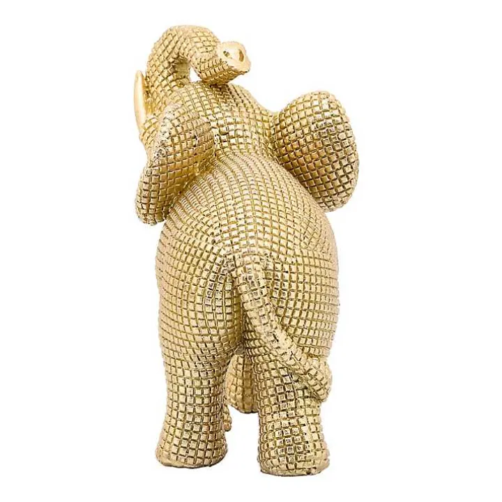 Gold Resin Elephant Figurine