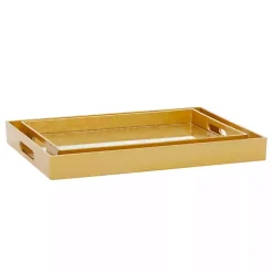 Gold Sun Star 2-pc. Mirrored Tray Set