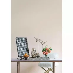 Gold Tipped Walnut Wood Glass Bowl