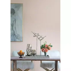 Gold Tipped Walnut Wood Glass Bowl