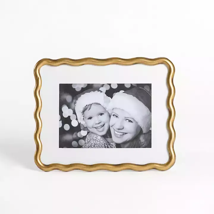 Gold Wavy Picture Frame, 5x7