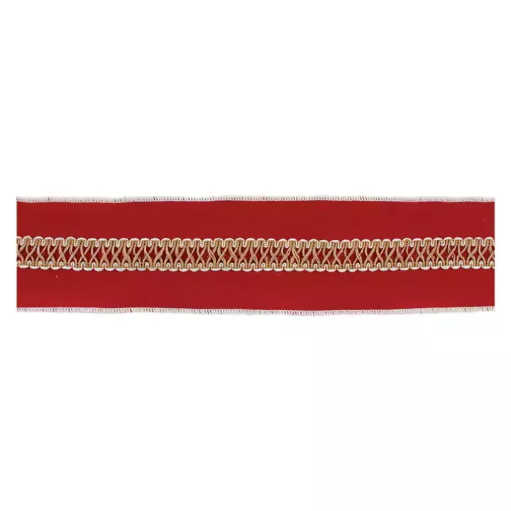 Gold Zig Zag 5 yard Christmas Ribbons, Set of 2