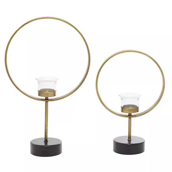 Golden Halo 2-pc. Candle Holder Set
