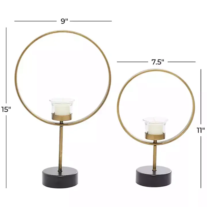 Golden Halo 2-pc. Candle Holder Set