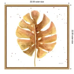 Golden Palm Framed Canvas Art Print