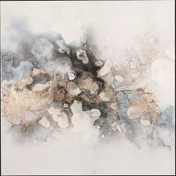 Golden Watercolor Framed Canvas Art Print