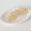 Golden Winter Pine Branch Serving Platter