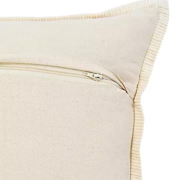 Golden Yellow Riviera Braided Frame Lumbar Pillow