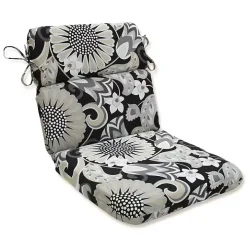 Graphite Floral Outdoor Chair Cushion
