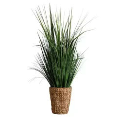 Grass Arrangement in Natural Woven Basket