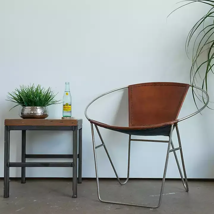 Grass Arrangement in Silver Ceramic Bowl