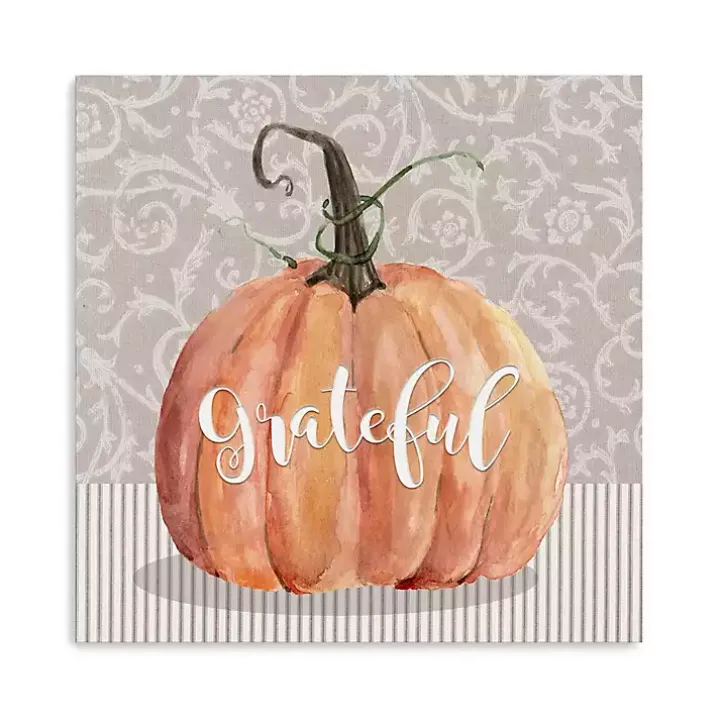 Grateful Pumpkin Canvas Art Print, 20x20