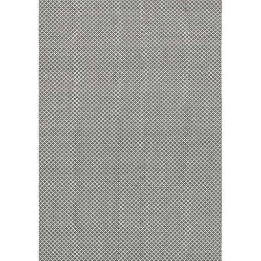 Gray & White Trellis Indoor/Outdoor Runner, 3x8
