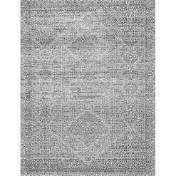 Gray Abstract Pattern Washable Area Rug, 4x6