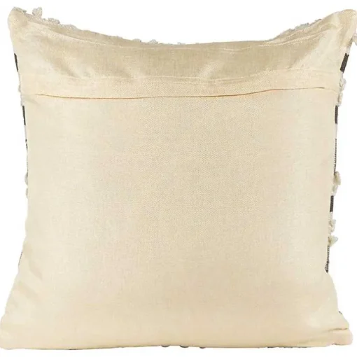 Gray and Cream Striped Indoor/Outdoor Pillow