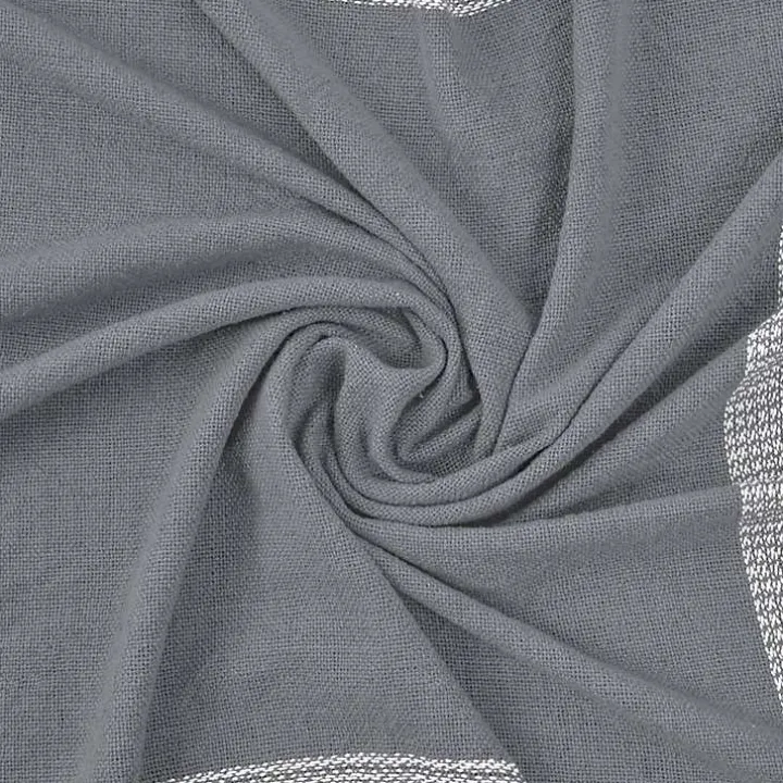 Gray and White Plaid Organic Cotton Throw