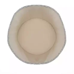 Gray and White Tuft Peaks Storage Basket