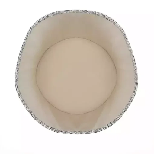 Gray and White Tuft Peaks Storage Basket