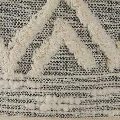 Gray and White Tuft Peaks Storage Basket