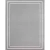 Gray Bordered Indoor/Outdoor Area Rug, 8x10