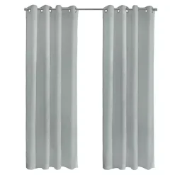 Gray Boucle Sheer Single Curtain Panel, 95 in.