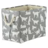 Gray Cats Meow Rectangular Storage Bin, 14 in.