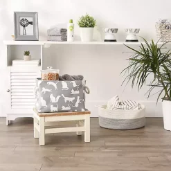 Gray Cats Meow Rectangular Storage Bin, 14 in.