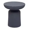 Gray Ceramic Round Top Garden Stool