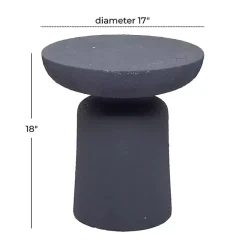Gray Ceramic Round Top Garden Stool