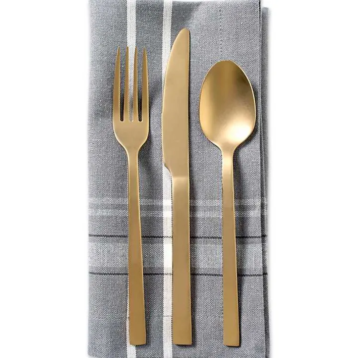 Gray Chambray French Stripe Napkins, Set of 6