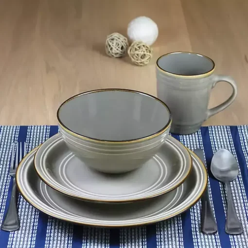 Gray Charisma 16-pc. Dinnerware Set