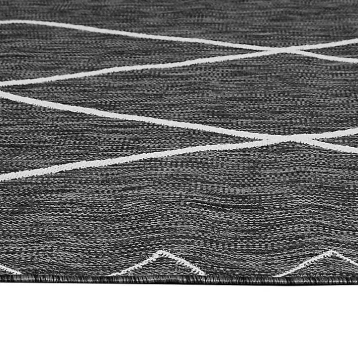 Gray Connected Diamond Outdoor Area Rug, 8x10