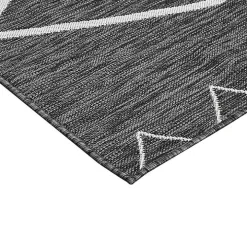 Gray Connected Diamond Outdoor Area Rug, 8x10