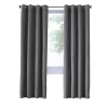 Gray Faux Suede Blackout Curtain Panel, 108 in.