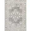 Gray Geometric Medallion Washable Runner