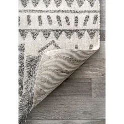 Gray Gretchen Tribal Outdoor Area Rug, 5x8