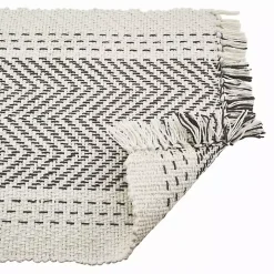 Gray Kantha Stitch Placemats, Set of 4