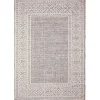 Gray Leopard Border Outdoor Area Rug, 5x7