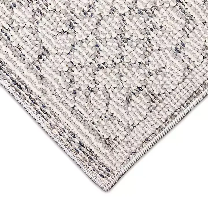 Gray Leopard Border Outdoor Area Rug, 5x7