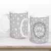 Gray Let it Snow Christmas Mugs, Set of 2