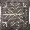 Gray Looped Snowflake Pillow