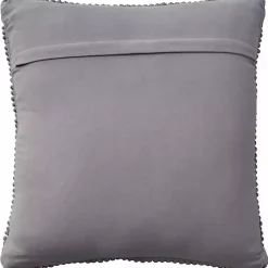 Gray Looped Snowflake Pillow