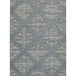 Gray Medallion Devora Indoor/Outdoor Area Rug, 7x9