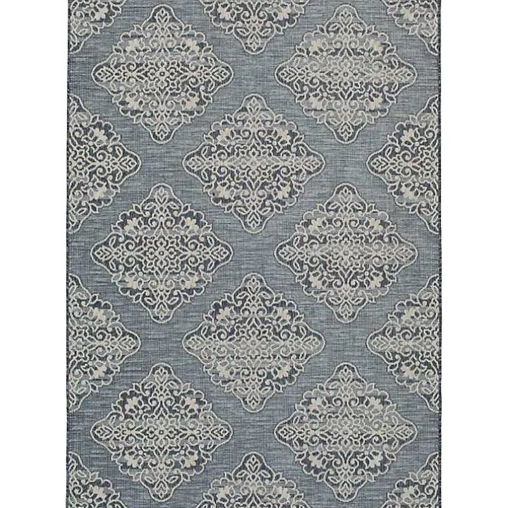 Gray Medallion Devora Indoor/Outdoor Area Rug, 7x9