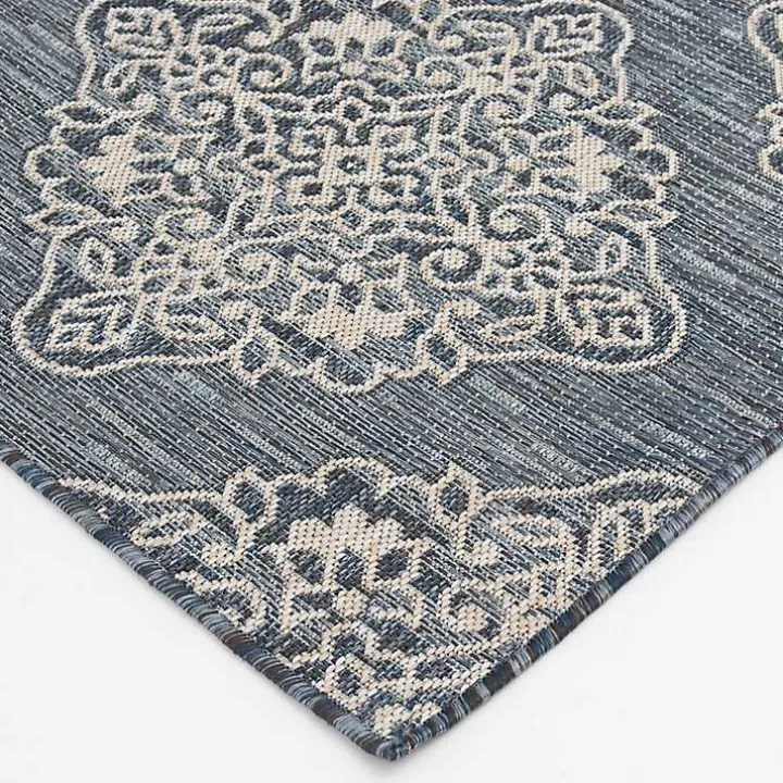 Gray Medallion Devora Indoor/Outdoor Area Rug, 7x9