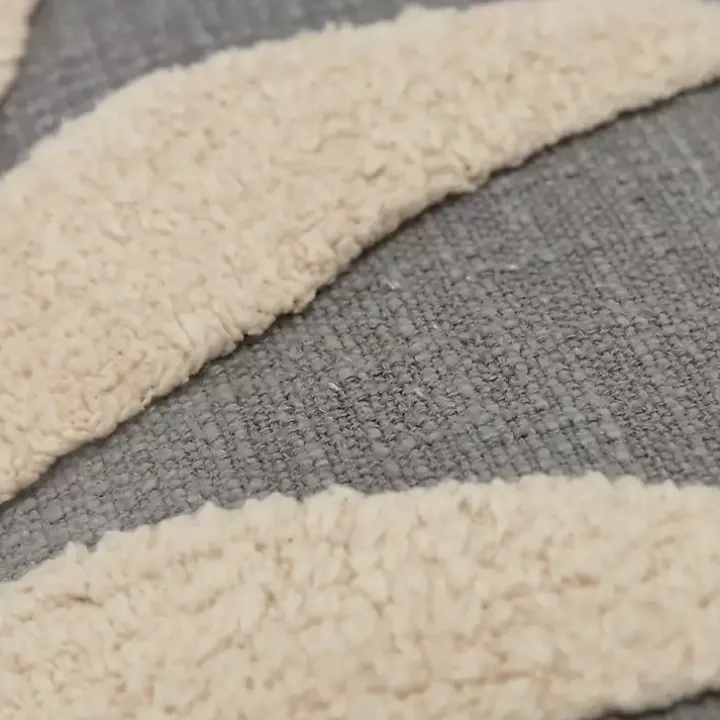 Gray Palm Lumbar Pillow