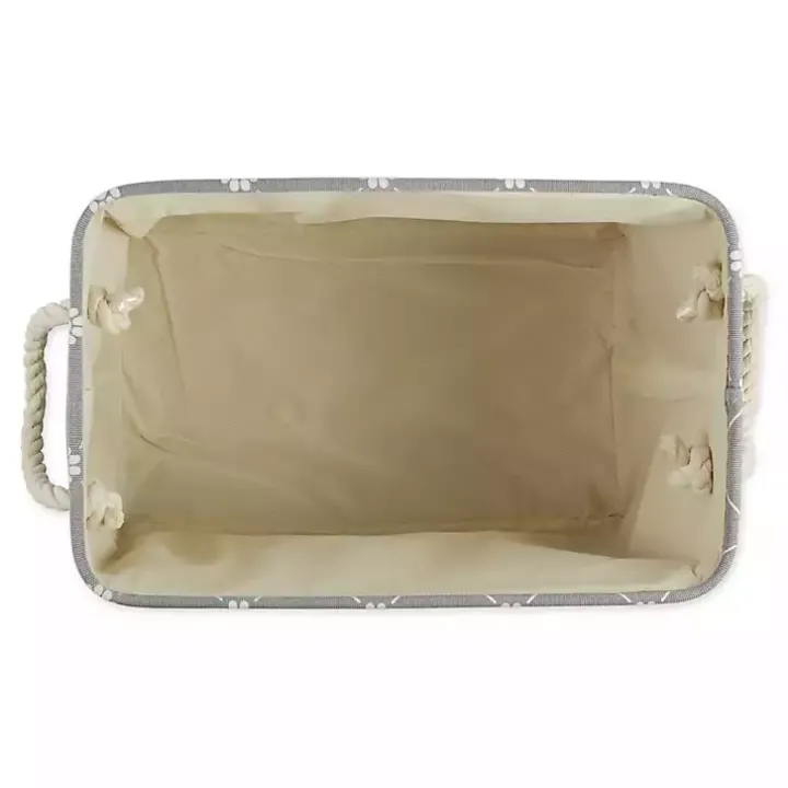 Gray Paw Trellis Rectangle Basket, 16 in.