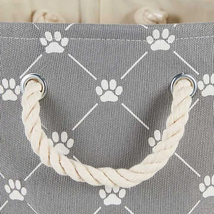 Gray Paw Trellis Rectangle Basket, 16 in.