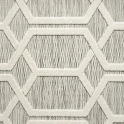 Gray Raised Honeycomb Indoor/Outdoor Area Rug, 7x9