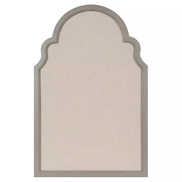 Gray Scalloped Arch Fabric Pinboard